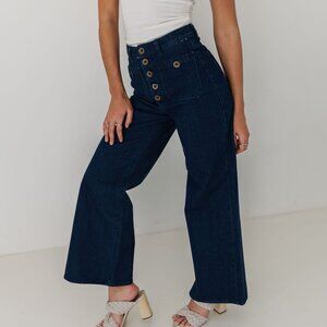 Studio Flare Lou | Dark Vintage Blue | Rollas Jeans